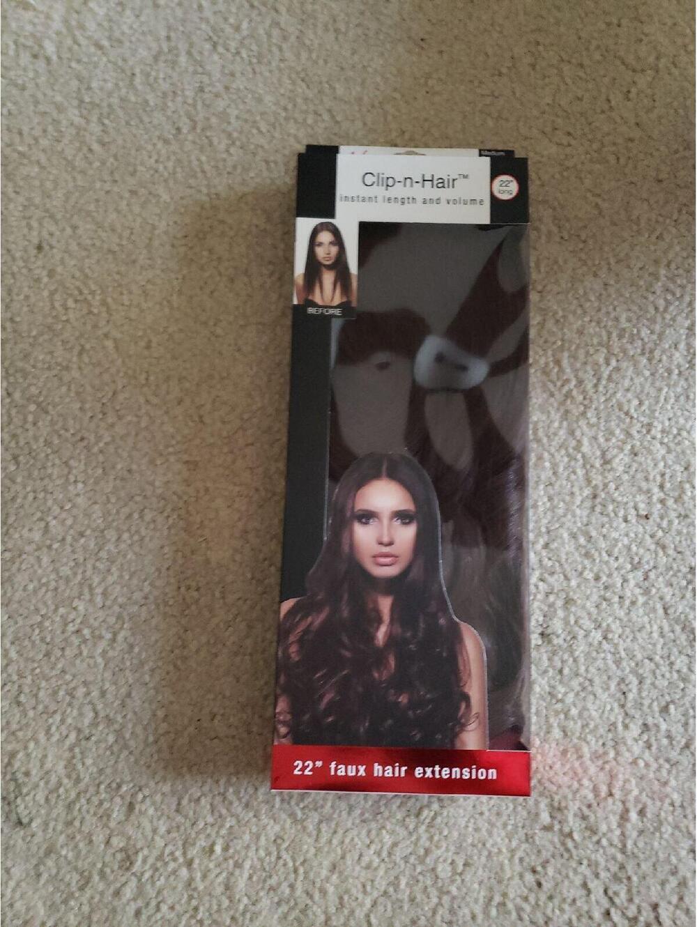 Mia clip hair extensions med brown 22 in